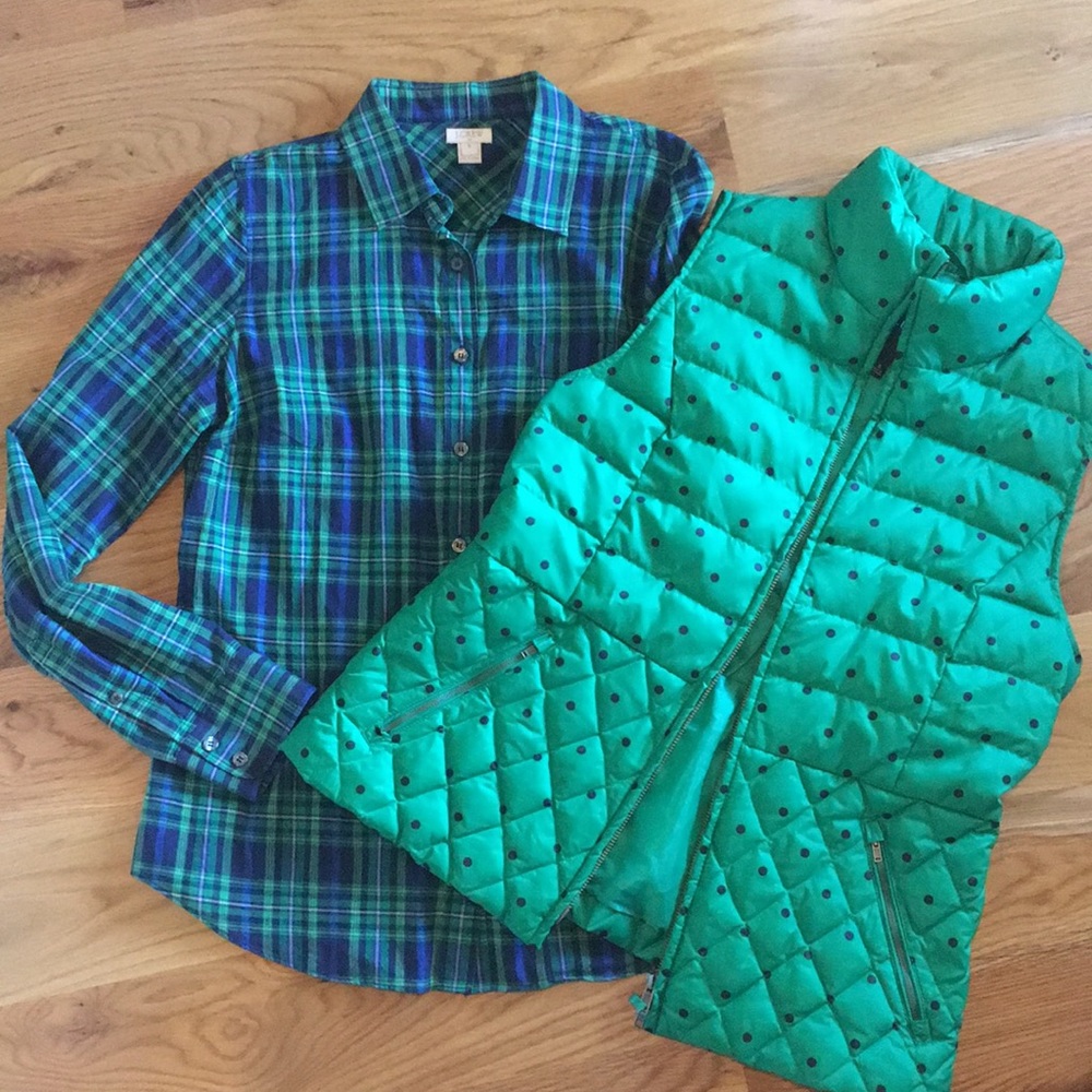 Talbots Polka Dot Vest/Shirt Bundle